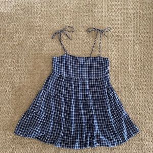 Abercrombie & Fitch Blue Plaid Mini Dress